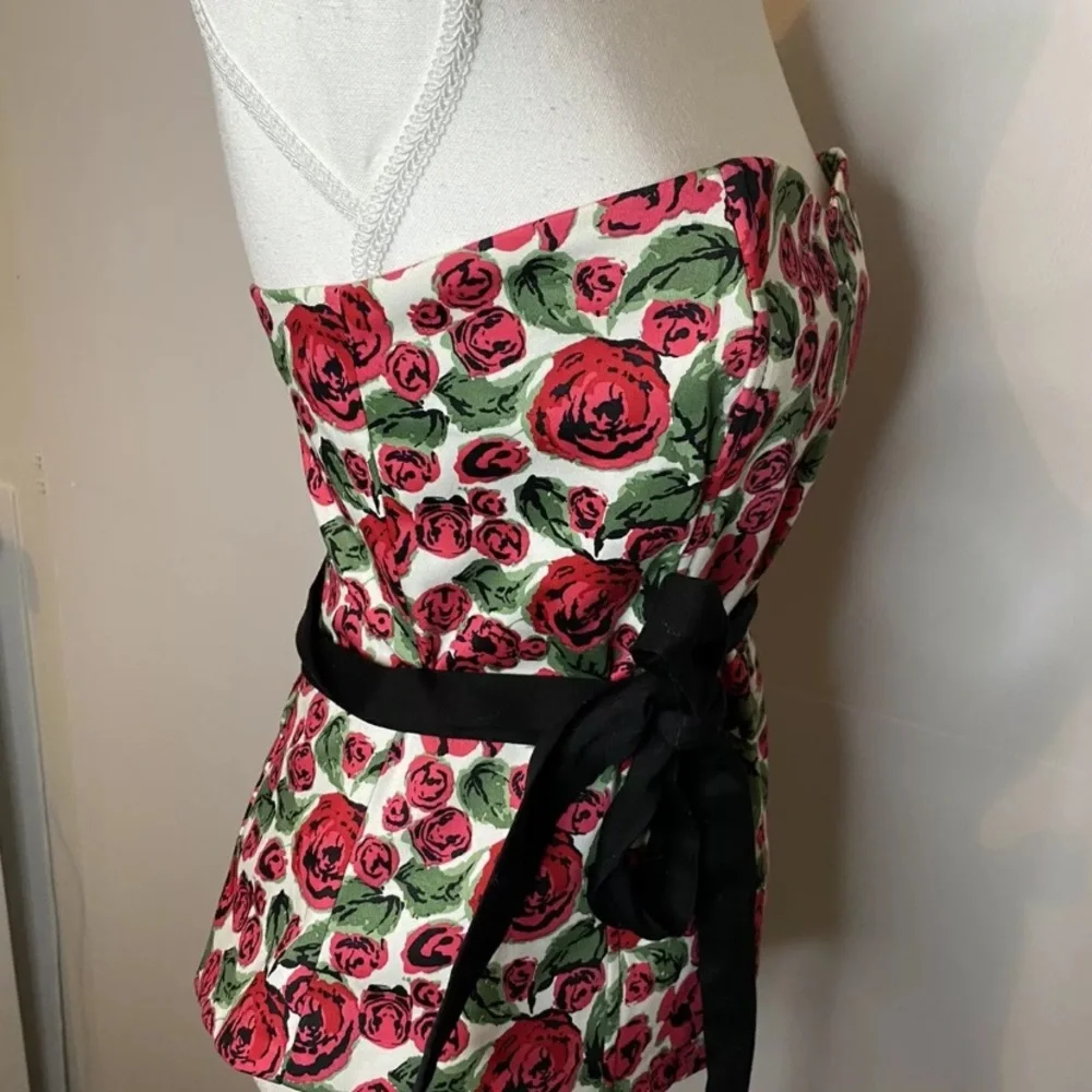 Glassons sz 12 floral strapless fitted top - Picture 3 of 4